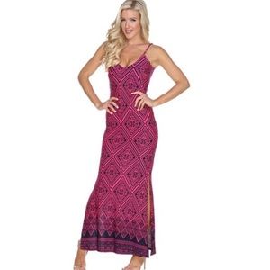 NWT White Mark Women's Nila Aztec Print Maxi Dress
